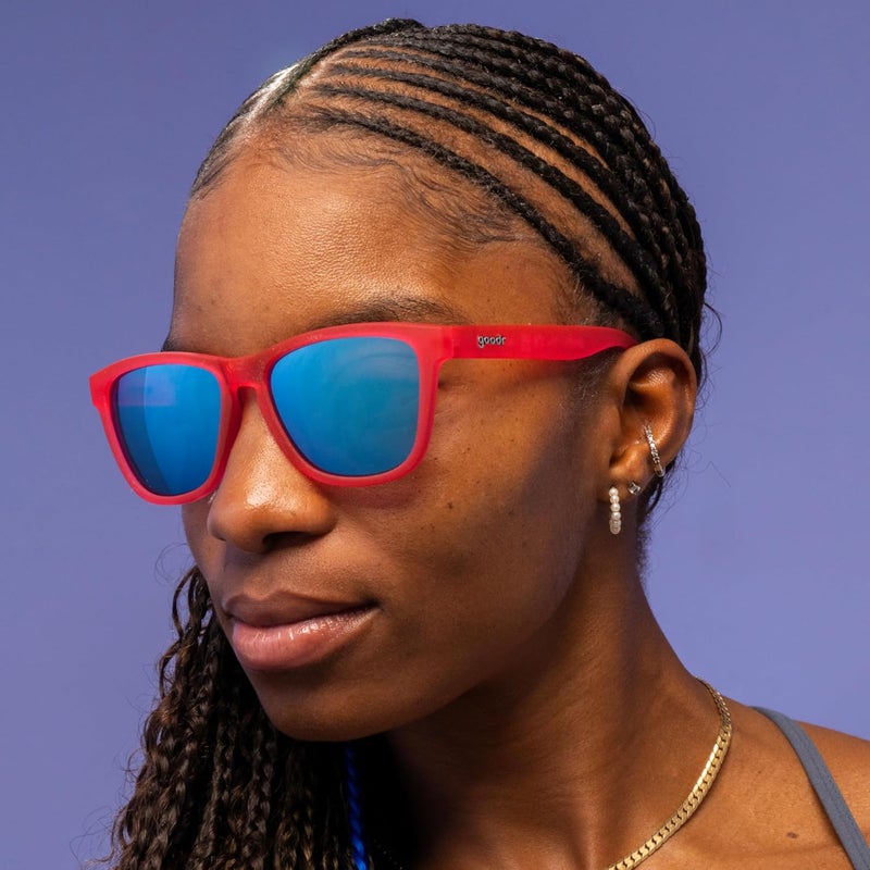 Goodr Flamingos on a Booze Cruise Polarized Sunglasses, Medium Sized (OG), Pink Translucent Frames with Teal Mirored Reflective Lens, UV400 Protection, No Slip, No Bounce - Image 3
